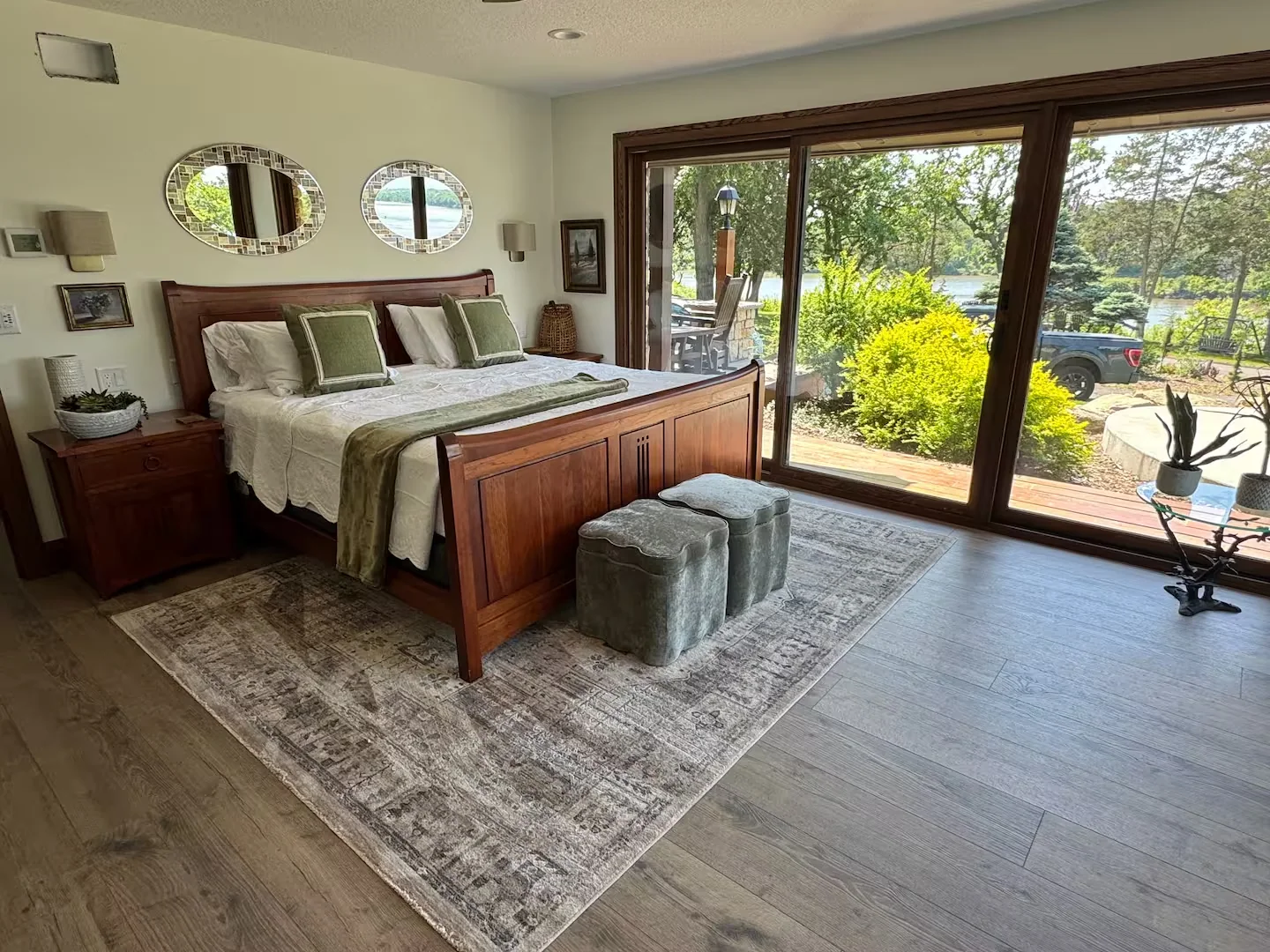 Primary bedroom at Grey Cloud Island