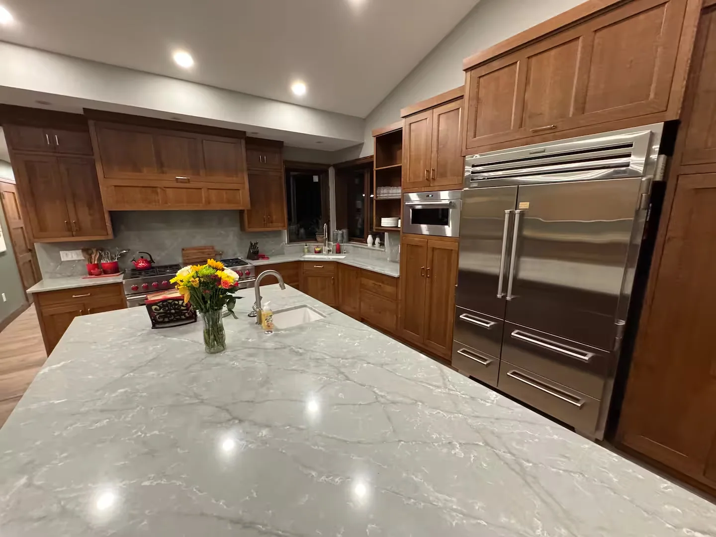 Open kitchen designed for preparing group meals