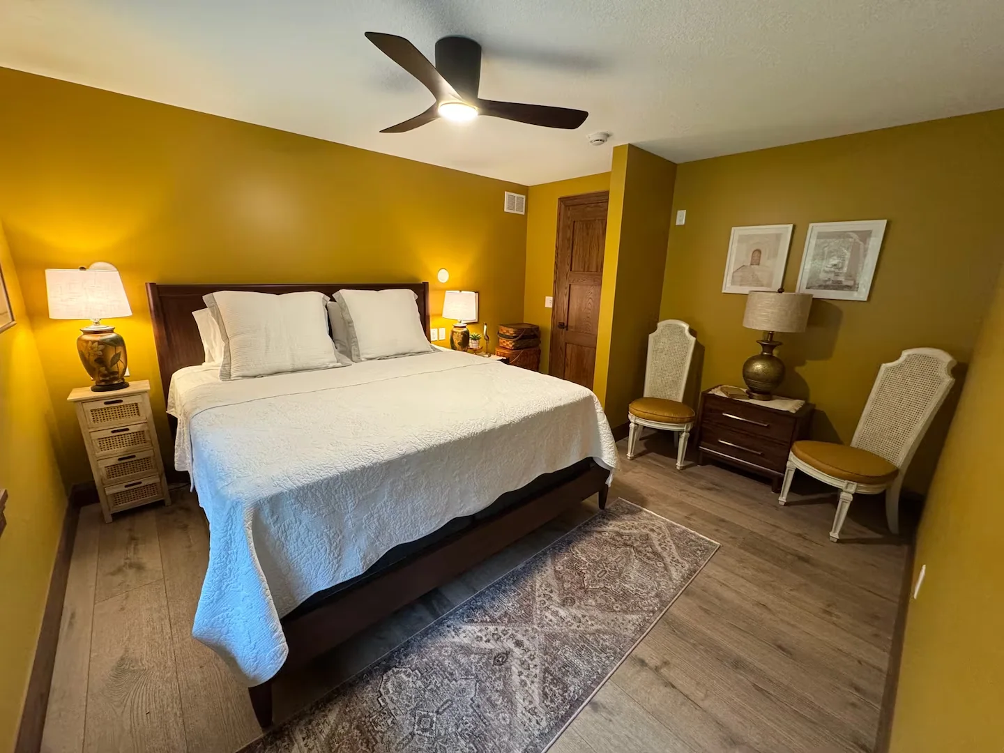 King guest bedroom in the attached guest house